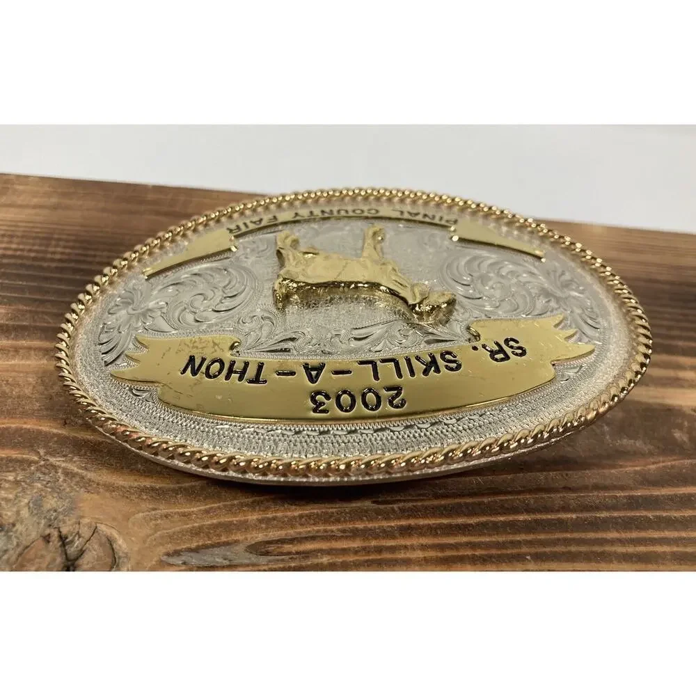 2003 Pinal County Fair SR. Skill-A-Thon Trophy Belt Buckle Montana Silversmiths
